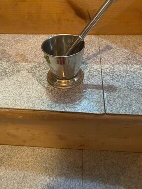 Stainless Steel Mortar and Pestle - Silver